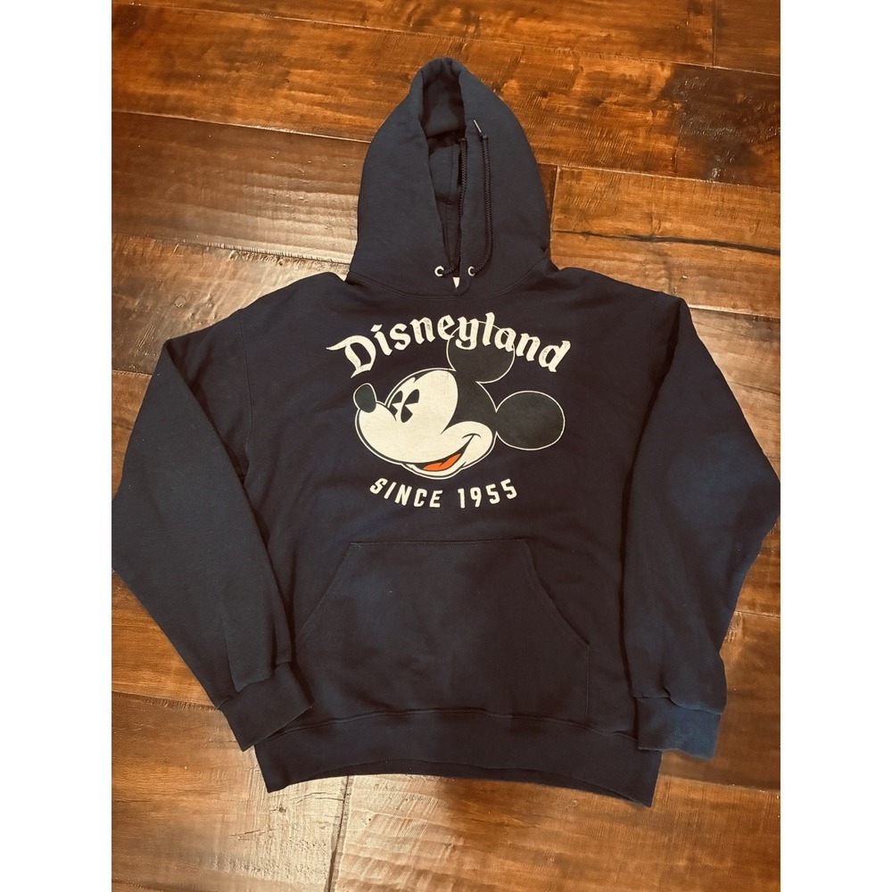 Disney Parks-Disneyland Mickey Mouse Since 1955-Hoodie-Navy Blue-Size Adult M